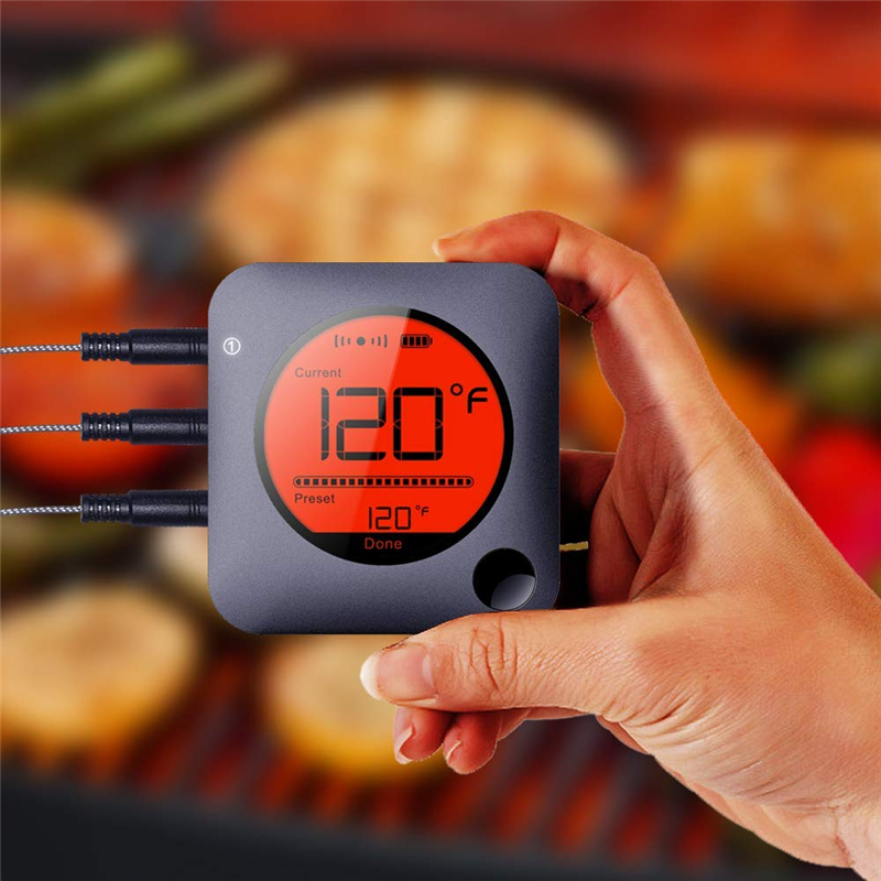 BBQ Dragon 6 Channel Bluetooth Meat Thermometer for Smartphones with 2  Probes